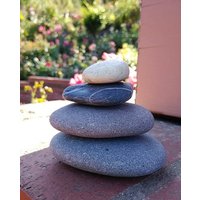 Strand Stein Stapel 4 Verschiedene Natur Steine Zen-Garten Skulptur Yoga Meditation Geschenk Haus Dekoration Meer von tuesdaystulips