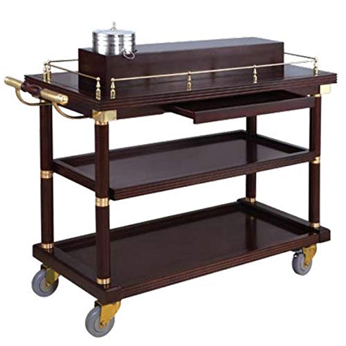 Bar-Servierwagen, mobiler Servierwagen, sehr geeignet für Zuhause, Wohnzimmer, Holz, Metall, Servierwagen, Barwagen auf Rädern, Küchenwagen mit Stauraum (Farbe: Stil 1) (Stil 1) von tughjnbmdfslkeefj