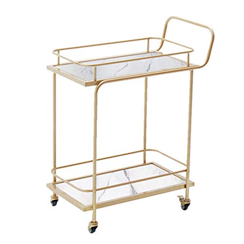 Barwagen-Regale, robuster Weinwagen mit Rollen, Universalrollen, Nivellierfüße, Hausbar, Servierwagen, Küchenwagen mit Stauraum (Farbe: Stil 1, Größe: 693886 cm) (Stil 2: 69 x 38 x 86 cm) von tughjnbmdfslkeefj