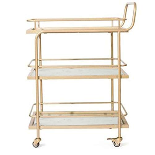 Barwagen-Regale, robuster Weinwagen mit Rollen, Universalrollen, Nivellierfüße, Hausbar, Servierwagen, Küchenwagen mit Stauraum (Farbe: Stil 2, Größe: 693886 cm) (Stil 5, 69 x 38 x 86 cm) von tughjnbmdfslkeefj