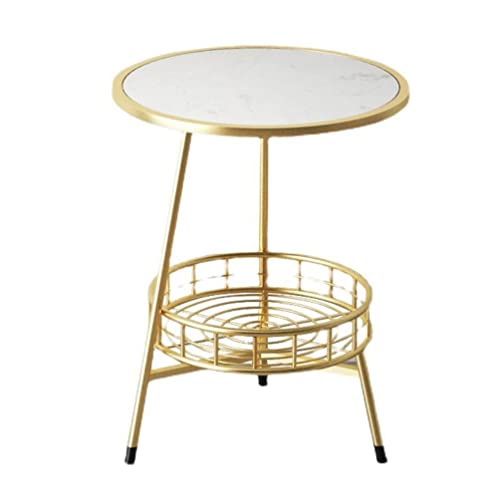 Beistelltisch mit Ablage, Beistelltisch mit Ablagen für Wohnzimmer, Schlafzimmer, kleine Räume, Schwarz (Farbe: Schwarz) (Weiß) von tughjnbmdfslkeefj
