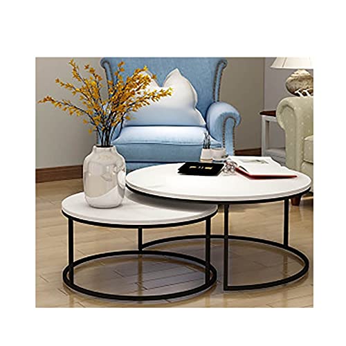 Esstisch, rund, klein, Bürotisch, Couchtisch, Meeting-Tisch für Küche, Wohnzimmer, wasserdichter Schreibtisch-Beistelltisch (Farbe: 2, Größe: 1) (2 1) von tughjnbmdfslkeefj