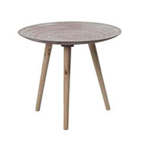 Esstisch, rund, klein, Bürotisch, Couchtisch, Meeting-Tisch für Zimmer, einfache Montage, Standtisch (Farbe: Braun, Größe: 1) (Braun 1) von tughjnbmdfslkeefj
