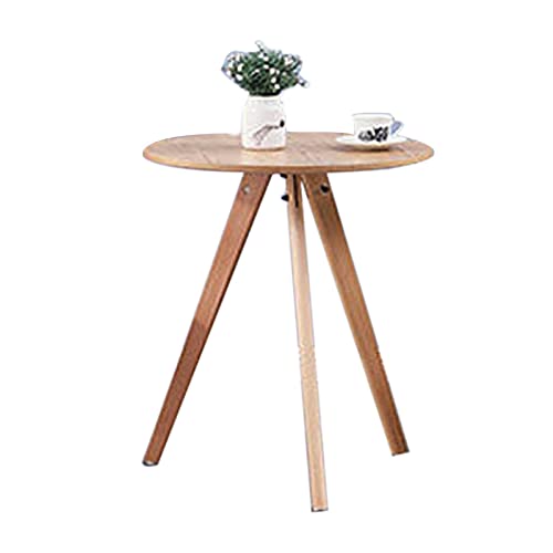 Esstisch, rund, klein, Bürotisch, Couchtisch für Küche, Wohnzimmer, kleiner runder Beistelltisch (Farbe: Holz, Größe: 1) (Holz 1) von tughjnbmdfslkeefj