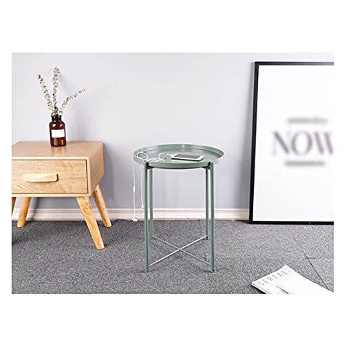Esstisch, rund, klein, Kaffeetisch für Küche, Wohnzimmer, wasserdichter Desktop-Konferenztisch (Farbe: Grün, Größe: 1) (Grün 1) von tughjnbmdfslkeefj