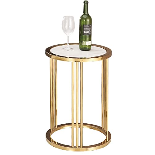 Hoher Beistelltisch Beistelltisch Modern Sofa Beistelltisch Schlanker Tisch Stahlrahmen für Wohnzimmer Arbeitszimmer Schlafzimmer von tughjnbmdfslkeefj