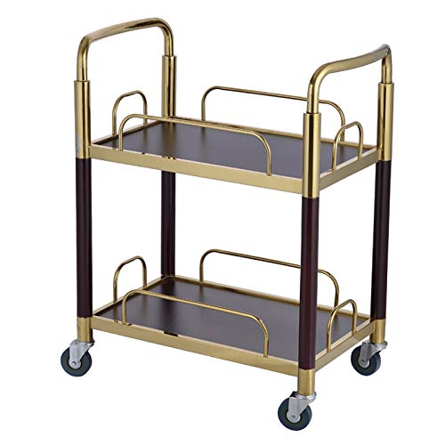 Küchenwagen aus Holz und Metall, Weinhalter, Servierwagen, geeignet für Küche, Club, Wohnzimmer, Kicthen Bar, Servierwagen, Küchenwagen mit Stauraum (Farbe: 1) (1) von tughjnbmdfslkeefj