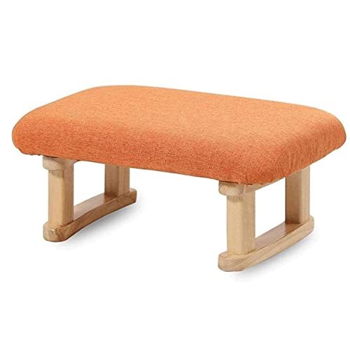 Massivholz-Fußhocker, Fußstütze, modernes Zuhause, Wohnzimmer, Schlafzimmer, rechteckiger Hocker (Farbe: A) (A) von tughjnbmdfslkeefj