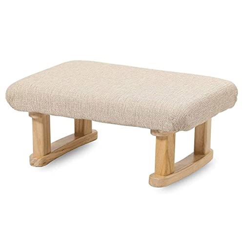 Massivholz-Fußhocker, Fußstütze, modernes Zuhause, Wohnzimmer, Schlafzimmer, rechteckiger Hocker (Farbe: A) (D) von tughjnbmdfslkeefj