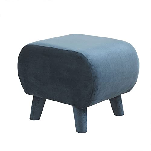 Moderner und Ottomane, hellgrau, kleiner Fußhocker, Ottomane, Fußstütze, modernes Zuhause, Wohnzimmer, Schlafzimmer, rechteckiger Hocker (Farbe: Grau) (Blau) von tughjnbmdfslkeefj