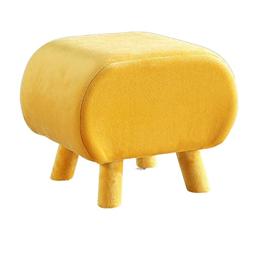 Moderner und Ottomane, hellgrau, kleiner Fußhocker, Ottomane, Fußstütze, modernes Zuhause, Wohnzimmer, Schlafzimmer, rechteckiger Hocker (Farbe: Grau) (Gelb) von tughjnbmdfslkeefj