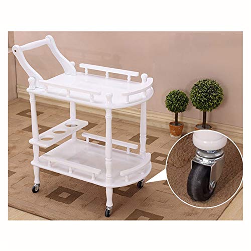 Multifunktionswagen, Holz, für Küche, Esszimmer, Hausbar oder Buffet, Hausbar, Servierwagen, Küchenwagen mit Stauraum (Farbe: Metallräder 2) (Metallräder 2) von tughjnbmdfslkeefj