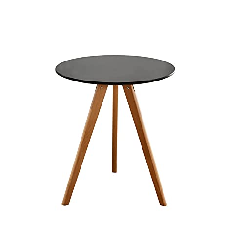 Runder Bistrotisch, kleiner runder Tisch, Kneipentisch für Zuhause und Büro, Outdoor-Akzenttisch (Farbe: Schwarz, Größe: 1) (Schwarz 1) von tughjnbmdfslkeefj