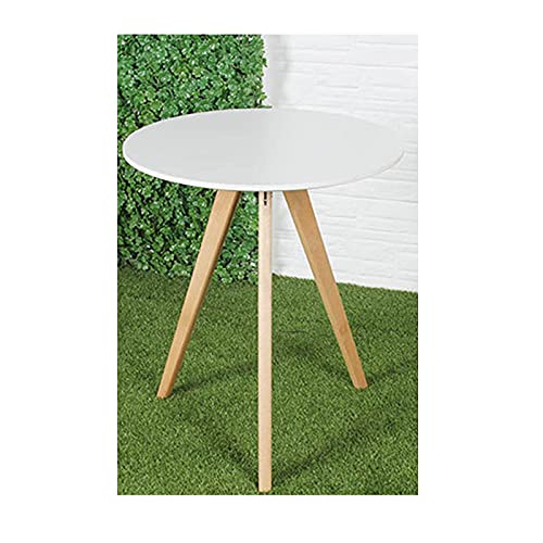 Runder Bistrotisch, kleiner runder Tisch, Kneipentisch für Zuhause und Büro, Sockeltisch (Farbe: Weiß, Größe: 1) (Weiß 1) von tughjnbmdfslkeefj