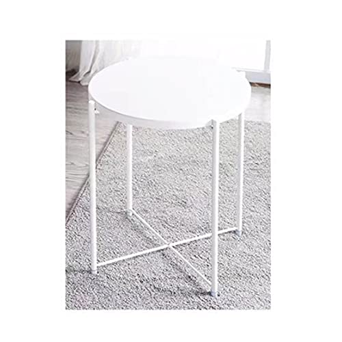 Runder Bistrotisch, kleiner runder Tisch, Kneipentisch für Zuhause und Büro, kleiner Beistelltisch (Farbe: Weiß, Größe: 1) (Weiß 1) von tughjnbmdfslkeefj