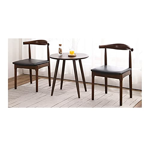 Runder Bistrotisch, kleiner runder Tisch, Kneipentisch für Zuhause und Büro, kleiner Esstisch für 2 Personen (Farbe: Walnuss, Größe: 606058) (Nussbaum 60 x 60 x 58) von tughjnbmdfslkeefj