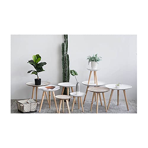Runder Bistrotisch, kleiner runder Tisch, Kneipentisch für Zuhause und Büro, runder Beistelltisch (Farbe: Streifen, Größe: 1) (Streifen 1) von tughjnbmdfslkeefj