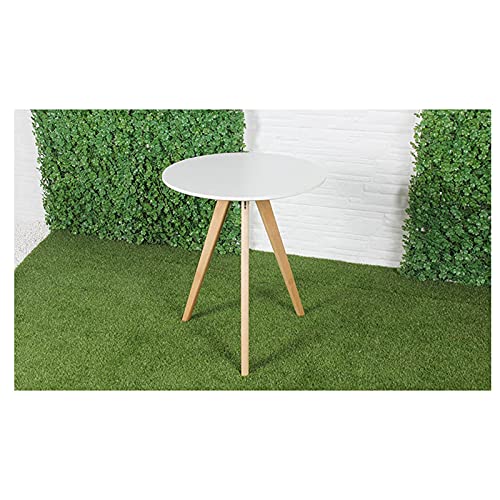 Runder Bistrotisch, kleiner runder Tisch, Kneipentisch für Zuhause und Büro, runder Küchentisch (Farbe: Weiß, Größe: 1) (Weiß 1) von tughjnbmdfslkeefj