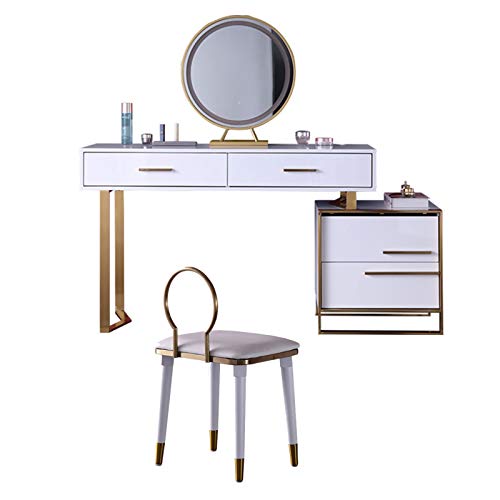 Schminktisch Schminkspiegel Set Schlafzimmer Schminktisch für Frauen Mädchen mit 1 großen Spiegeln Schminktisch Set von tughjnbmdfslkeefj