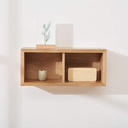 Wandregal aus Holz, schwebendes Regal für Lobby/Theke/Arbeitszimmer/Wohnzimmer/Badezimmer, minimalistischer Stil (Größe: drei Stile) (Doppel-Stil) von tughjnbmdfslkeefj