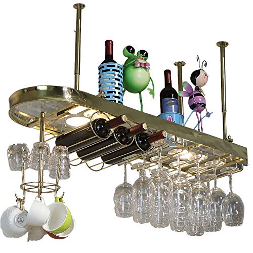 Weinregal, Weinregal, Metall, Wandmontage, Champagnergläser, Stielgläser, Halter für Küchentischdekoration oder Mini-Bar-Dekoration (Größe: L 60 cm) (L80 cm) von tughjnbmdfslkeefj