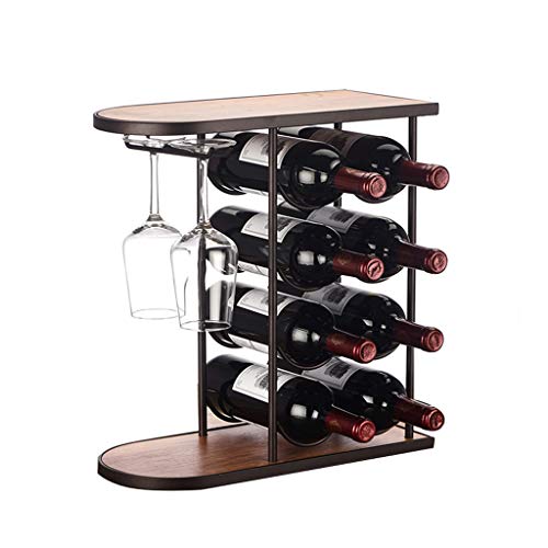 Weinregal Holz Weinregal Retro Home Dekoration Eisen Stützstange Bar Weinregal (Größe : 6 Flaschen) (6 Flaschen) von tughjnbmdfslkeefj