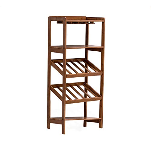 Weinregal aus Holz, freistehend, vertikal, Flaschenständer mit 2 Lamellen, Massivholz, Bambusmaterial, moderne Einfachheit, kleiner Weinglashalter, Wohnzimmer, Restaurant (Größe : #7) (#8) von tughjnbmdfslkeefj