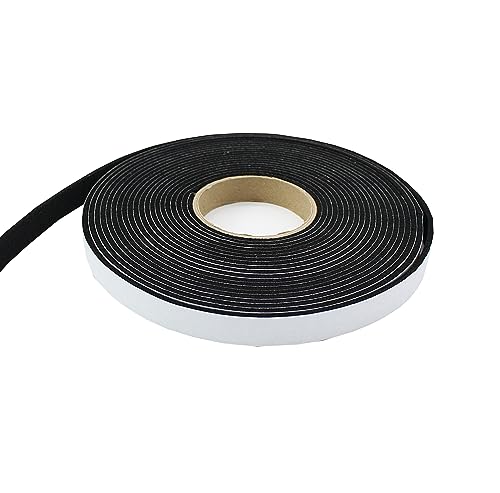 Filzband selbstklebend, 30mm breit, 3,0mm stark, 20m lang, Filzgleiter Rolle, Klapperschutz, Dichtungsband aus Filz (Schwarz, 3cm breit, 3,0mm stark, 20meter lang)(0,74€/meter) von tukan-tex