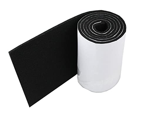tukan-tex Filzband Möbelgleiter Meterware Filzstoff, Groß (10cmx100cm) Bodenschutz, Filzstuhl, 3,5mm Dick Stark Selbstklebend Schwarz von tukan-tex