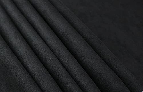 Selbstklebende Mikrofaserstoff Wildlederoptik Autofolie Velvet Folie (Schwarz, 250x140cm) von tukan-tex