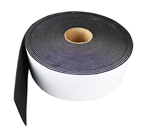 Filzband selbstklebend, 10cm breit, 3,0mm stark, 20m lang, Filzgleiter Rolle, Klapperschutz, Dichtungsband aus Filz (Schwarz, 10cm breit, 3,0mm stark, 20meter lang) von tukan-tex