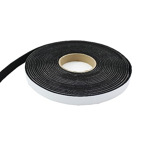tukan-tex Filzband selbstklebend, 50mm breit, 3,0mm stark, 20m lang, Filzgleiter Rolle, Klapperschutz, Dichtungsband aus Filz (5cm breit, 3,0mm stark, 20meter lang, Schwarz) von tukan-tex