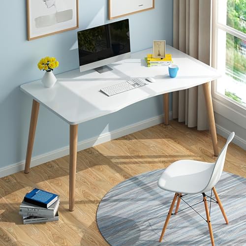 Tulkdexi Computertisch, 100 x 60 cm, Holz, nordischer Stil, geräumiger Schreibtisch, Büro/Arbeitszimmer/Arbeitstisch, 100 x 60 cm, Weiß Tulkdexi Computertisch, 100 x 60 cm, Holz, nordischer Stil, geräumiger Schreibtisch, Büro/Arbeitszimmer/Arbeitstisch, 100 x 60 cm, Weiß von tulkdexi