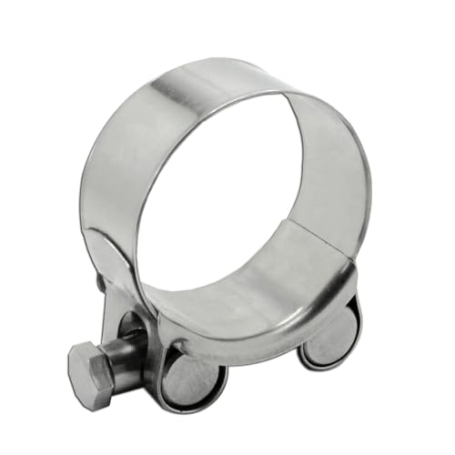 Edelstahl Gelenkbolzen V4A W5 Schelle Schlauchschellen DIN3017 Spannbackenschellen Bandschelle, Spannbereich:26-28mm | 1 Stk. von Tumundo