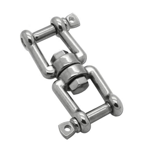 Irondo® Ankerwirbel Schäkel Drehwirbel Gabel-Gabel Wirbelschäkel A4 Rostfrei Wirbel Hochfest & Wetterbeständig Ø 6-10mm, Variante:10mm - 1 Stück von Tumundo