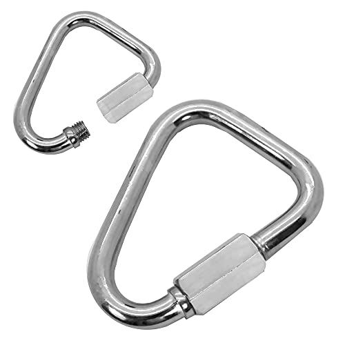 Schotschäkel Karabiner Dreieck Delta mit Schraubverschluss Schraubkarabiner Schäkel, Größe:6mm - 10 Stück von Tumundo