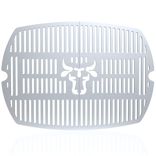tuning-art EG02 Edelstahl Grillrost Set kompatibel mit Weber Q200er Serie | Q2000er Serie | Rostfrei | Bullendesign | Spülmaschinenfest, Größe:Q2er Rost Bulle von tuning-art