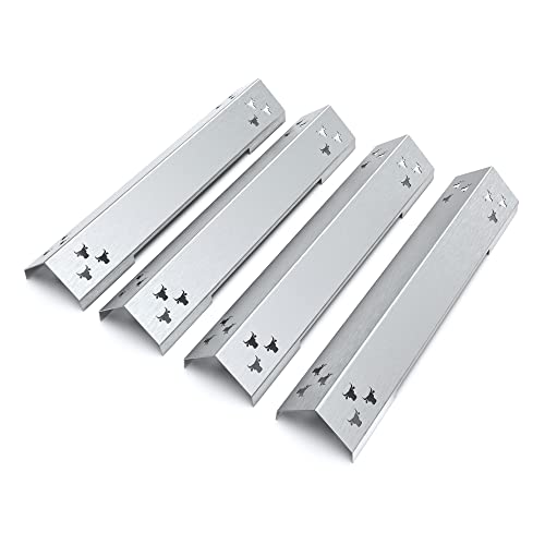 tuning-art GA05 Gasgrill Brennerabdeckung Edelstahl kompatibel mit Burnhard Big Fred Basic | Brennerschutz | Komplettset | Rostfrei | 100% Passgenau | Bullenmotiv, Farbe:4er Set Matt von tuning-art