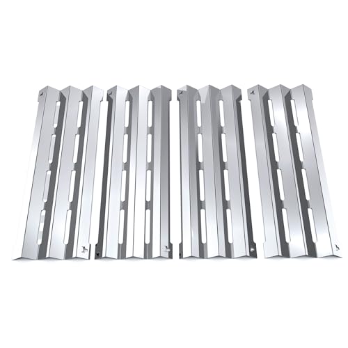 tuning-art GA22 Gasgrill Brennerabdeckung Edelstahl kompatibel mit Napoleon Triumph T495 | Brennerschutz | Passgenau, Farbe:4er Set Chrom Bulle von tuning-art