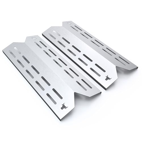 tuning-art GA24 Gasgrill Brennerabdeckung Edelstahl kompatibel mit Landmann Triton 2.0 und 2.1 | Brennerschutz | Passgenau, Farbe:2er Set Matt Bulle von tuning-art