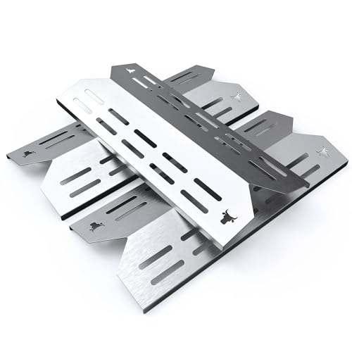 tuning-art GA25 Gasgrill Brennerabdeckung Edelstahl kompatibel mit Landmann Triton 3.0 und 3.1 | Brennerschutz | Passgenau, Farbe:3er Set Matt Bulle von tuning-art