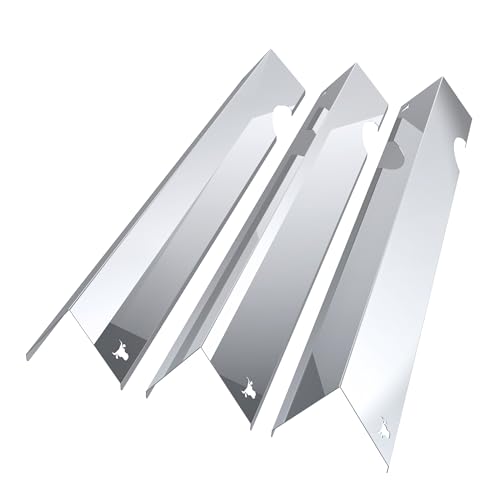 tuning-art GA32 Gasgrill Brennerabdeckung Edelstahl kompatibel mit Weber Genesis 2 200er Gasgrills | Brennerschutz | Passgenau, Farbe:3er Set Chrom Bulle von tuning-art