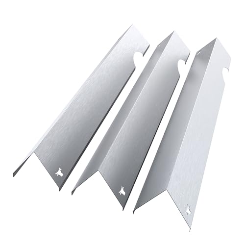 tuning-art GA32 Gasgrill Brennerabdeckung Edelstahl kompatibel mit Weber Genesis 2 200er Gasgrills | Brennerschutz | Passgenau, Farbe:3er Set Matt Bulle von tuning-art