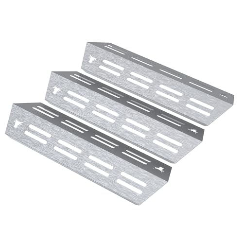 tuning-art GA34 Gasgrill Brennerabdeckung Edelstahl kompatibel mit Enders Monroe Pro 3 Gasgrills | Brennerschutz | Passgenau, Farbe:3er Set Matt Bulle von tuning-art