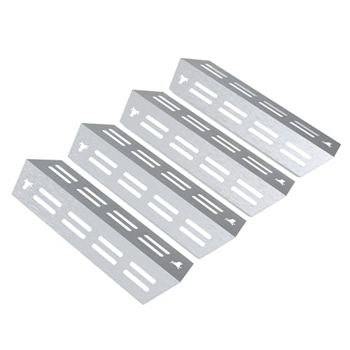 tuning-art GA35 Gasgrill Brennerabdeckung Edelstahl kompatibel mit Enders Monroe Pro 4 Gasgrills | Brennerschutz | Passgenau, Farbe:4er Set Matt Bulle von tuning-art
