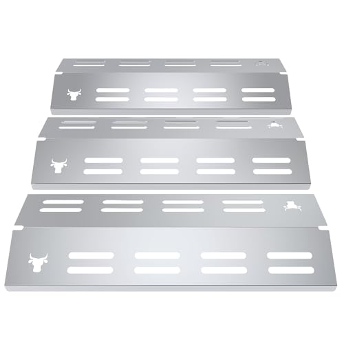 tuning-art GA37 Gasgrill Brennerabdeckung Edelstahl kompatibel mit Enders San Diego 3 Gasgrills | Brennerschutz | Passgenau, Farbe:3er Set Chrom Bulle von tuning-art