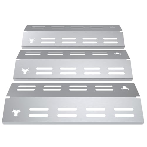 tuning-art GA37 Gasgrill Brennerabdeckung Edelstahl kompatibel mit Enders San Diego 3 Gasgrills | Brennerschutz | Passgenau, Farbe:3er Set Matt Bulle von tuning-art