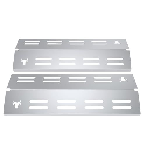 tuning-art GA38 Gasgrill Brennerabdeckung Edelstahl kompatibel mit Enders Brooklyn 2 | Brooklyn Next 2 | Gasgrills | Brennerschutz | Passgenau, Farbe:2er Set Chrom Bulle von tuning-art