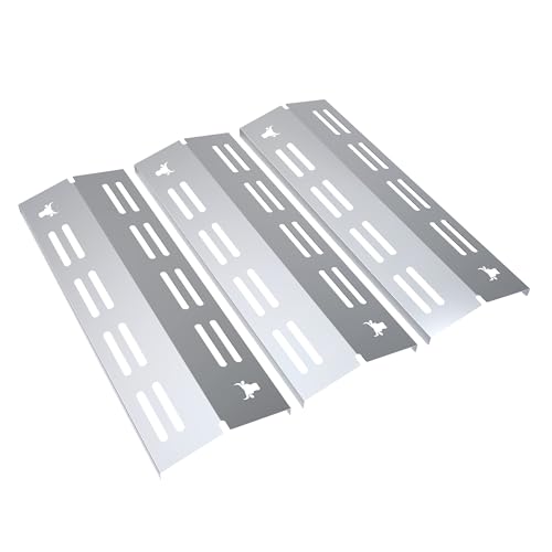 tuning-art GA42 Gasgrill Brennerabdeckung Edelstahl kompatibel mit Enders Chicago 3 Gasgrills | Brennerschutz | Passgenau, Farbe:3er Set Chrom Bulle von tuning-art