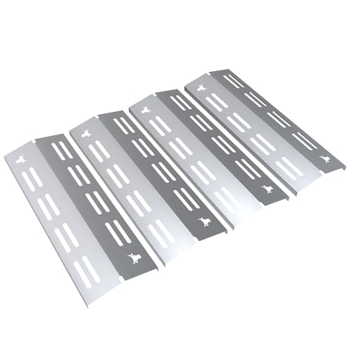 tuning-art GA45 Gasgrill Brennerabdeckung Edelstahl kompatibel mit Enders Boston Pro 4 Gasgrills | Brennerschutz | Passgenau, Farbe:4er Set Matt Bulle von tuning-art